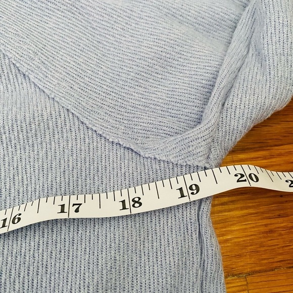 Free People We the Free Snowy Thermal Baby Blue Shirt, Small, Oversized - Picture 13 of 14